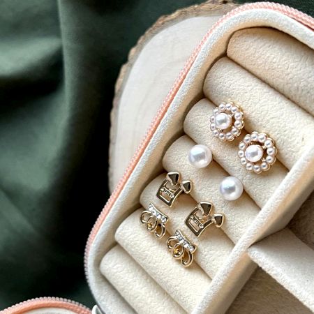 18K Gold Plated Traditional Pearl Jewelry Set